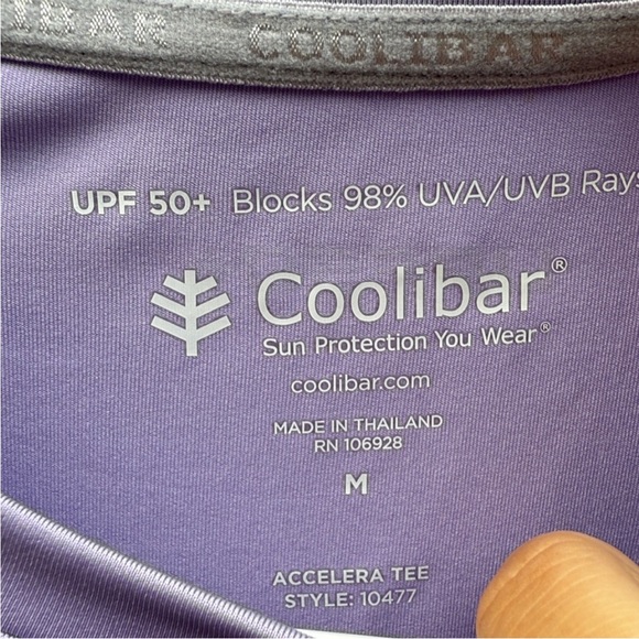 Coolibar Accelera Tee Lavender Purple Long Sleeve UPF 50+ - Picture 3 of 4